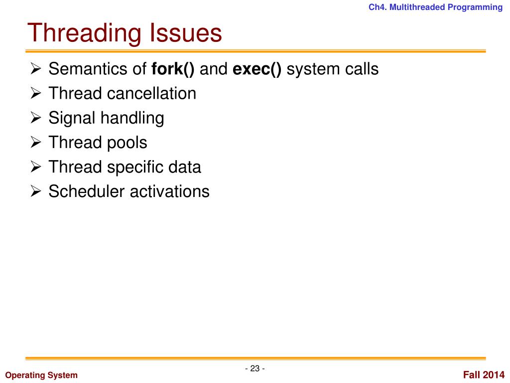 What Is Threading Issues In Os at David Abrams blog