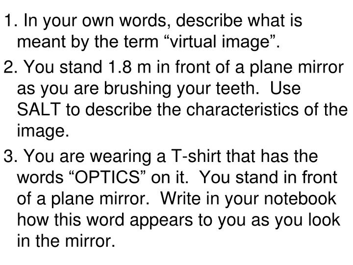 PPT Images in Plane Mirrors PowerPoint Presentation ID5771608