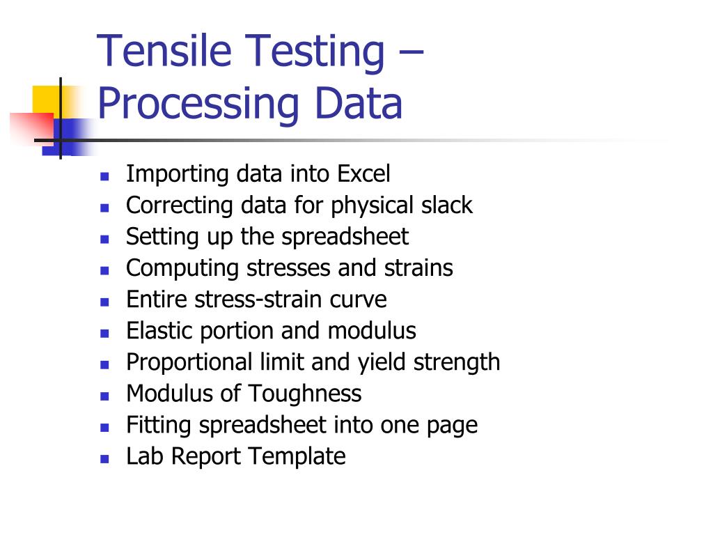 PPT Tensile Testing Data Sheet PowerPoint Presentation, free