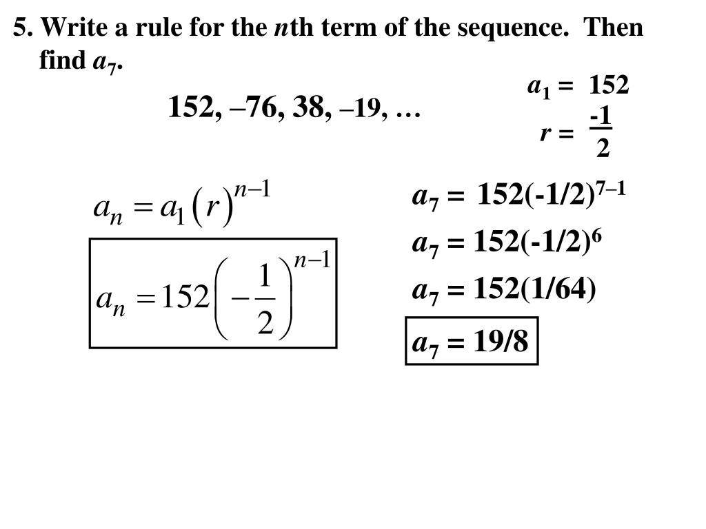 PPT 12.3 Analyze Geometric Sequences and Series