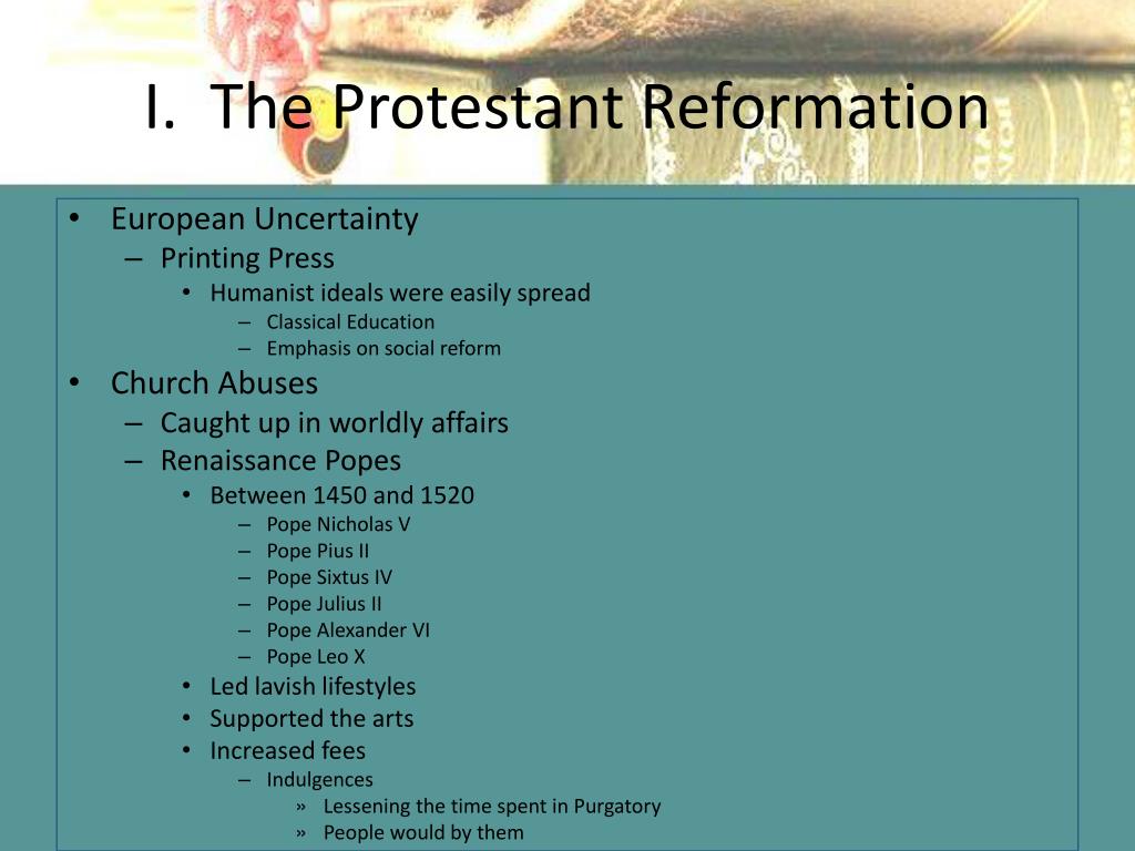 PPT The Protestant Reformation PowerPoint Presentation, free download