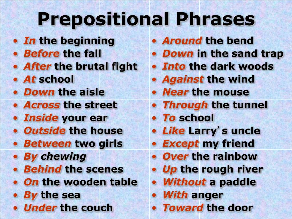 Ppt - Prepositional Phrases Powerpoint Presentation, Free Download - Id:5777481