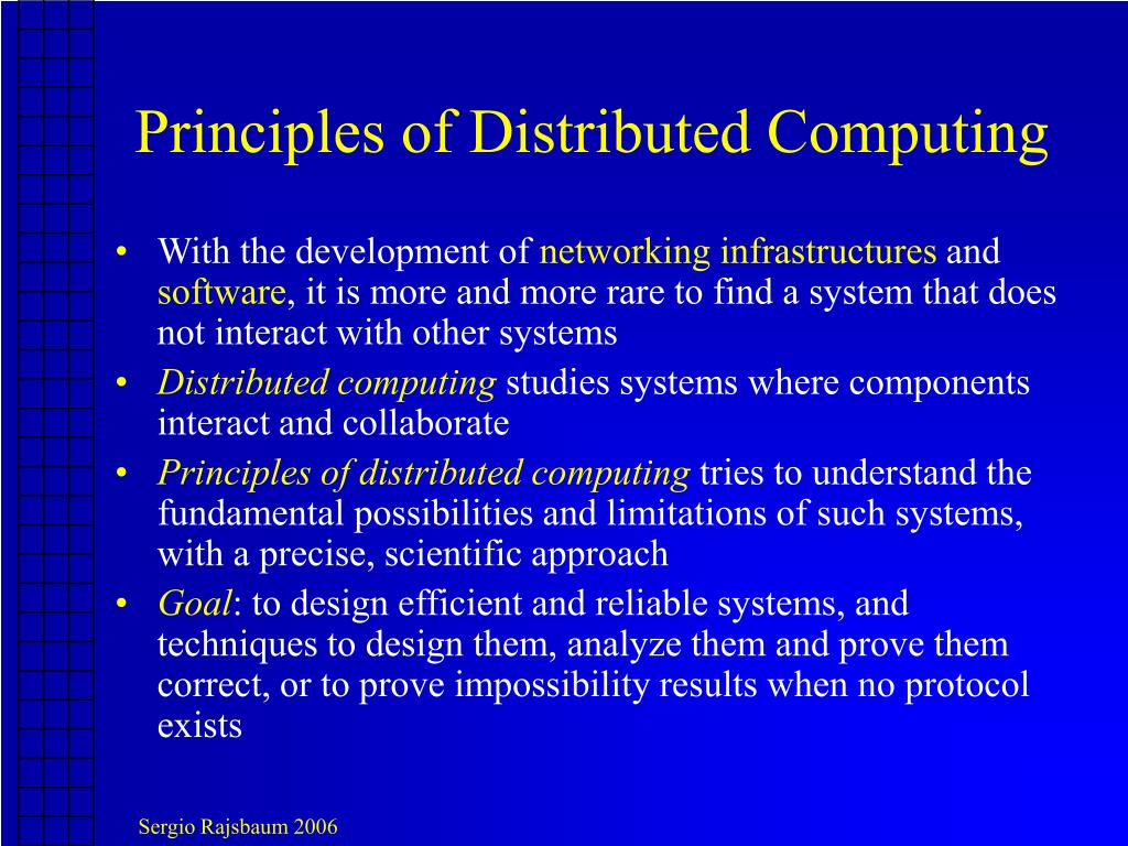 PPT Lecture 1 Introduction to Principles of Distributed Computing