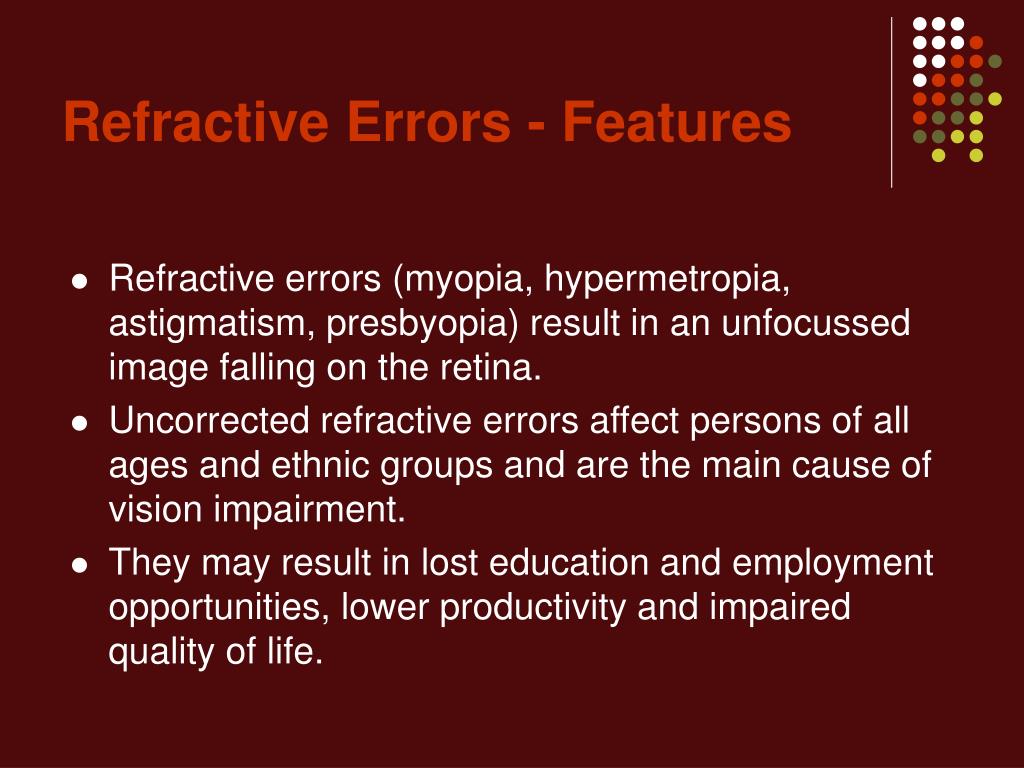 PPT Refractive Error & Low Vision PowerPoint Presentation, free