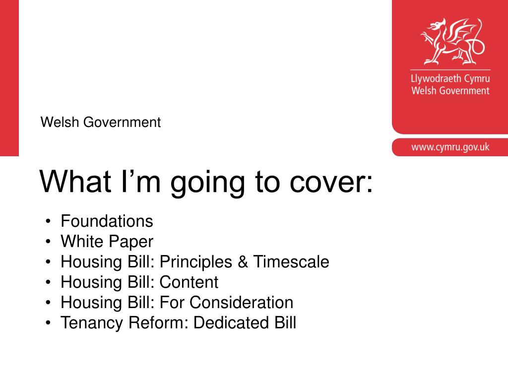 PPT Cymorth Cymru Housing Bill & Social Service Bill Consultation