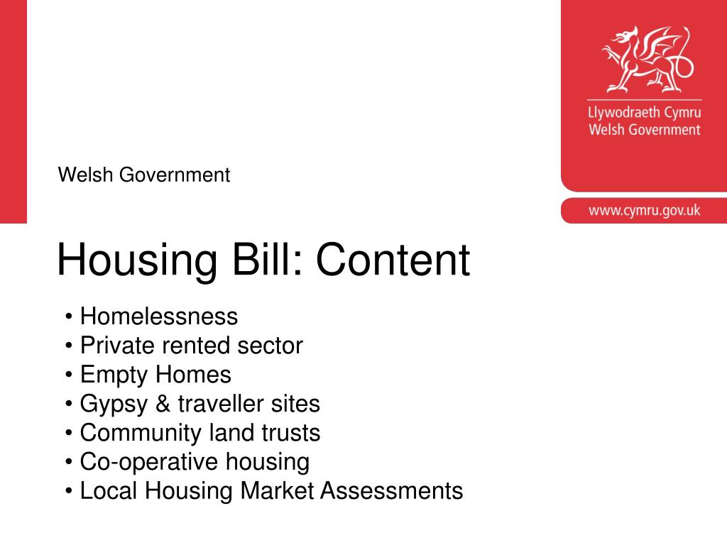 PPT Cymorth Cymru Housing Bill & Social Service Bill Consultation