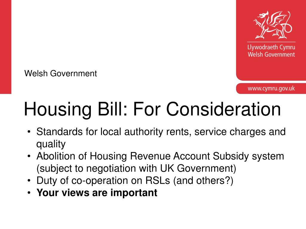PPT Cymorth Cymru Housing Bill & Social Service Bill Consultation