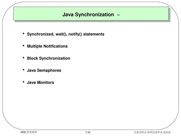 PPT Java Synchronization PowerPoint Presentation, free download