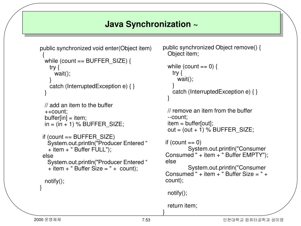 PPT Java Synchronization PowerPoint Presentation, free download
