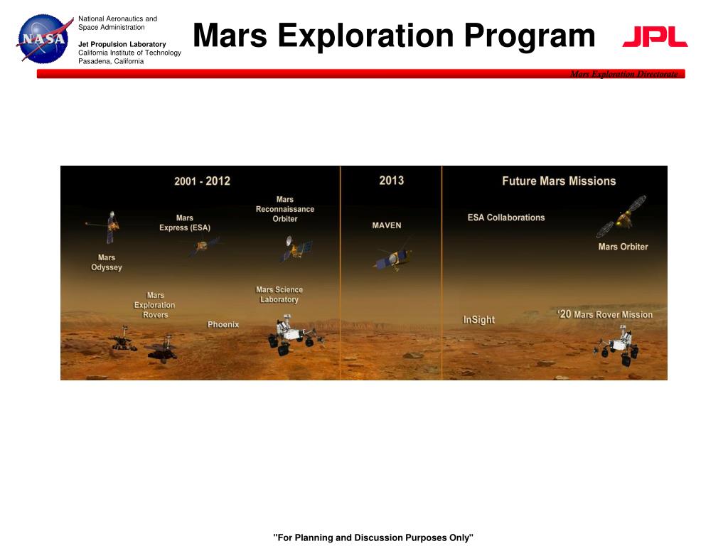 PPT Mars Program Overview “ The Mars Exploration Program is
