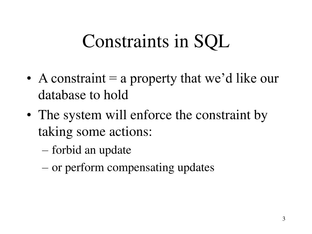 PPT Lecture 07 SQL Constraints and Programming PowerPoint