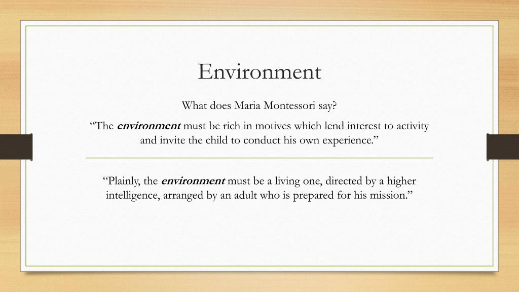 PPT Montessori Philosophy at Home PowerPoint Presentation, free