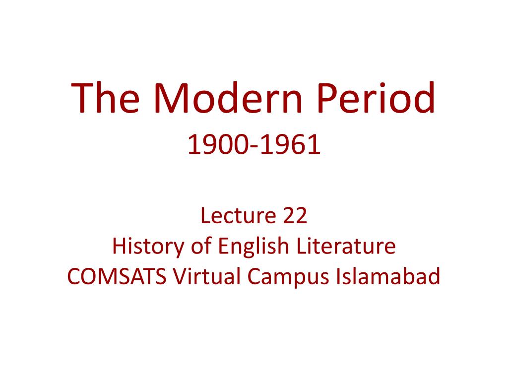 PPT The Modern Period PowerPoint Presentation, free download ID5785081