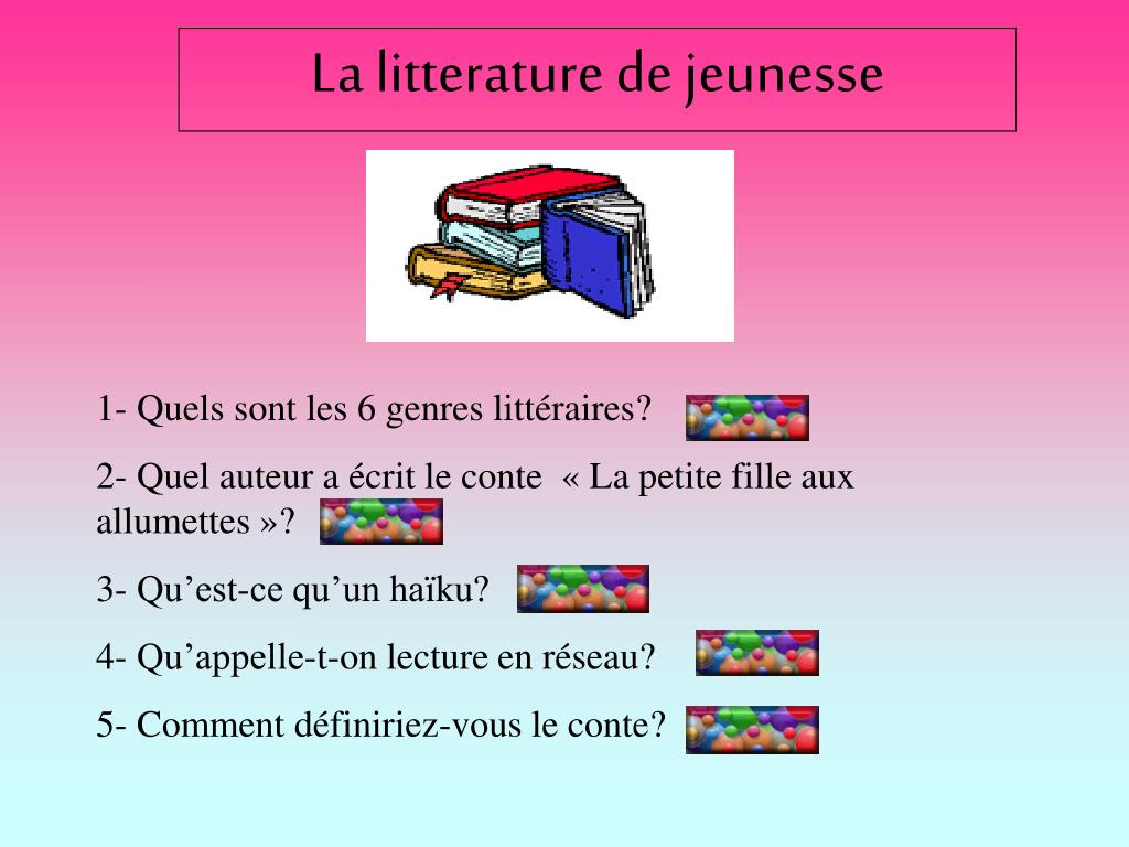 PPT La litterature de jeunesse PowerPoint Presentation, free download