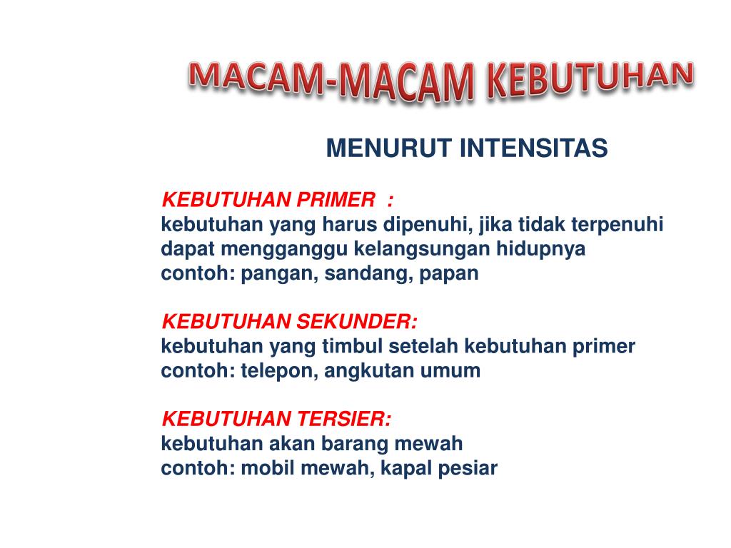 PPT KEBUTUHAN MANUSIA PowerPoint Presentation, free download ID5785835