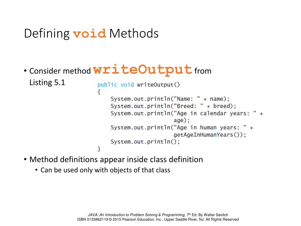 PPT Defining Classes and Methods PowerPoint Presentation, free