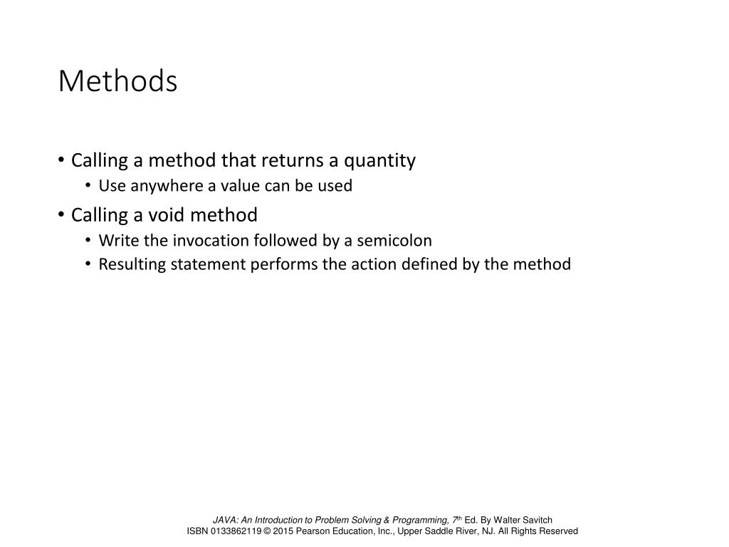 PPT Defining Classes and Methods PowerPoint Presentation, free