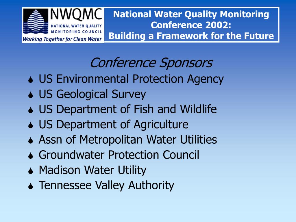 PPT National Water Quality Monitoring Conference PowerPoint