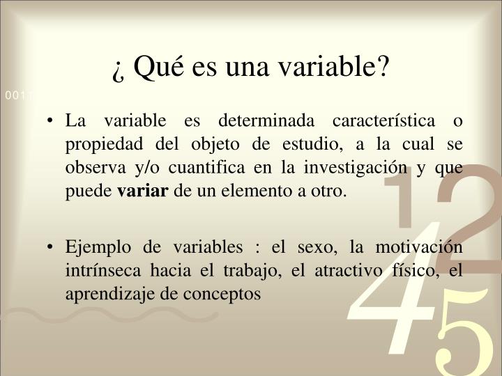 PPT VARIABLESOPERACIONALIZACIÃ“N PowerPoint Presentation ID5794347
