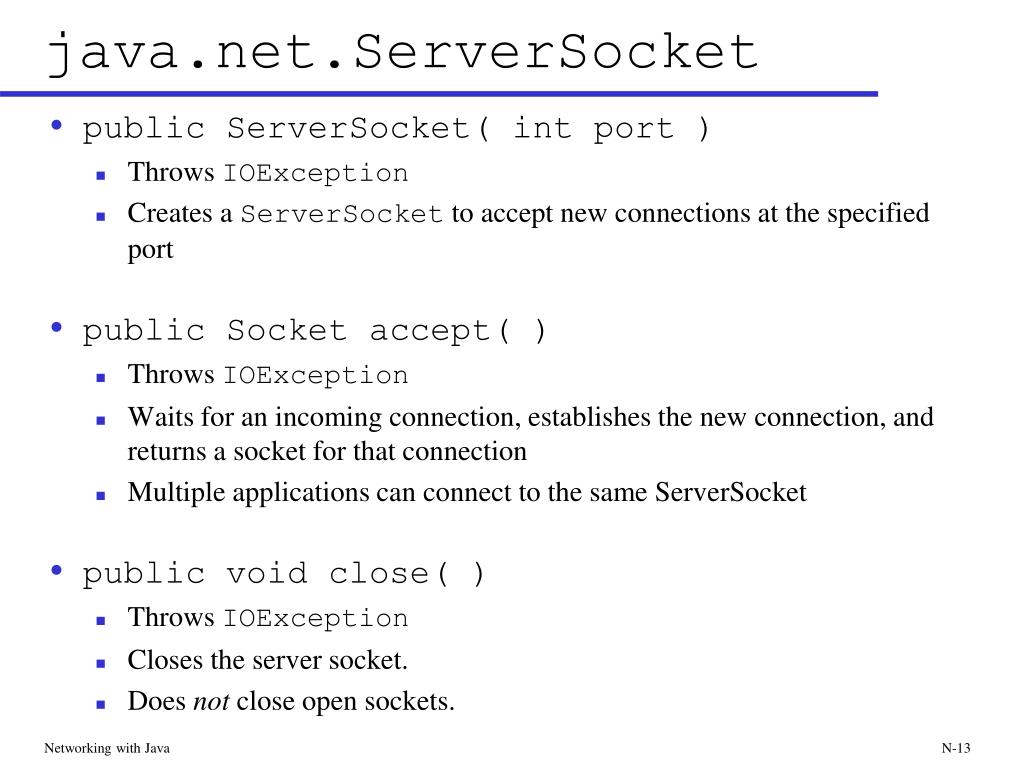 PPT Networking with Java PowerPoint Presentation, free download ID