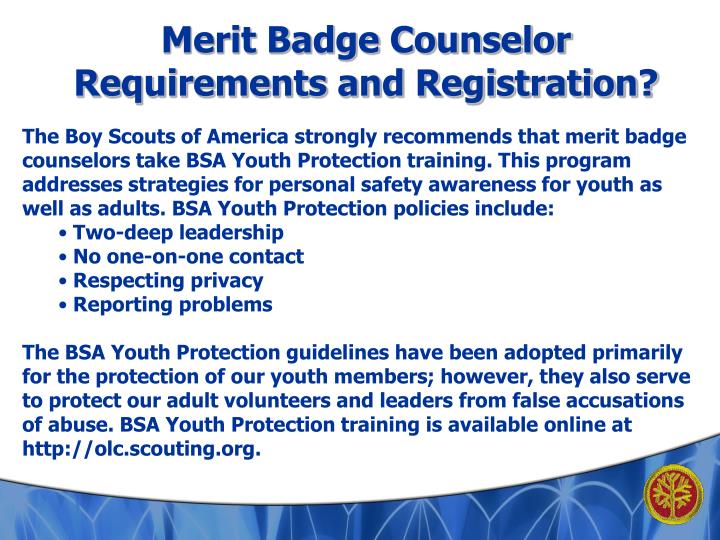 PPT Merit Badge Counselor Training PowerPoint Presentation ID5797196