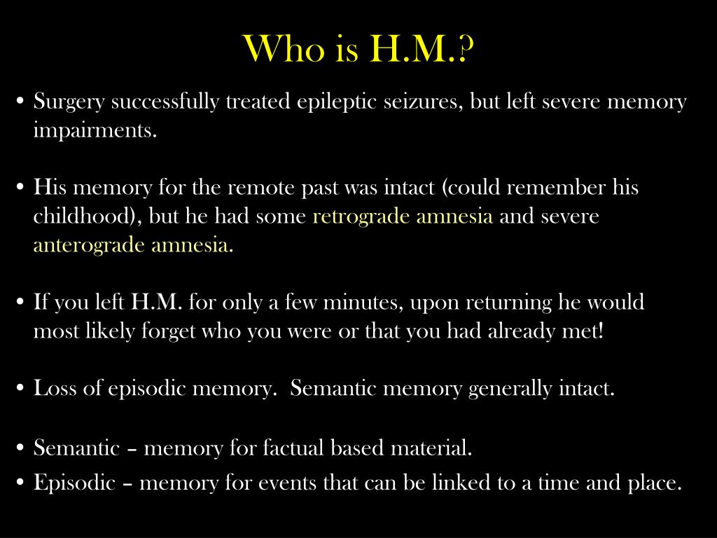 Retrograde Amnesia Psychology Definition Types Of Amnesia Definitions