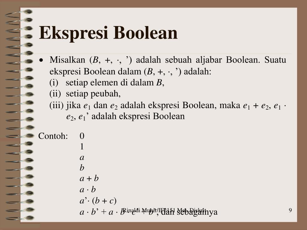 Contoh Soal Aljabar Boolean