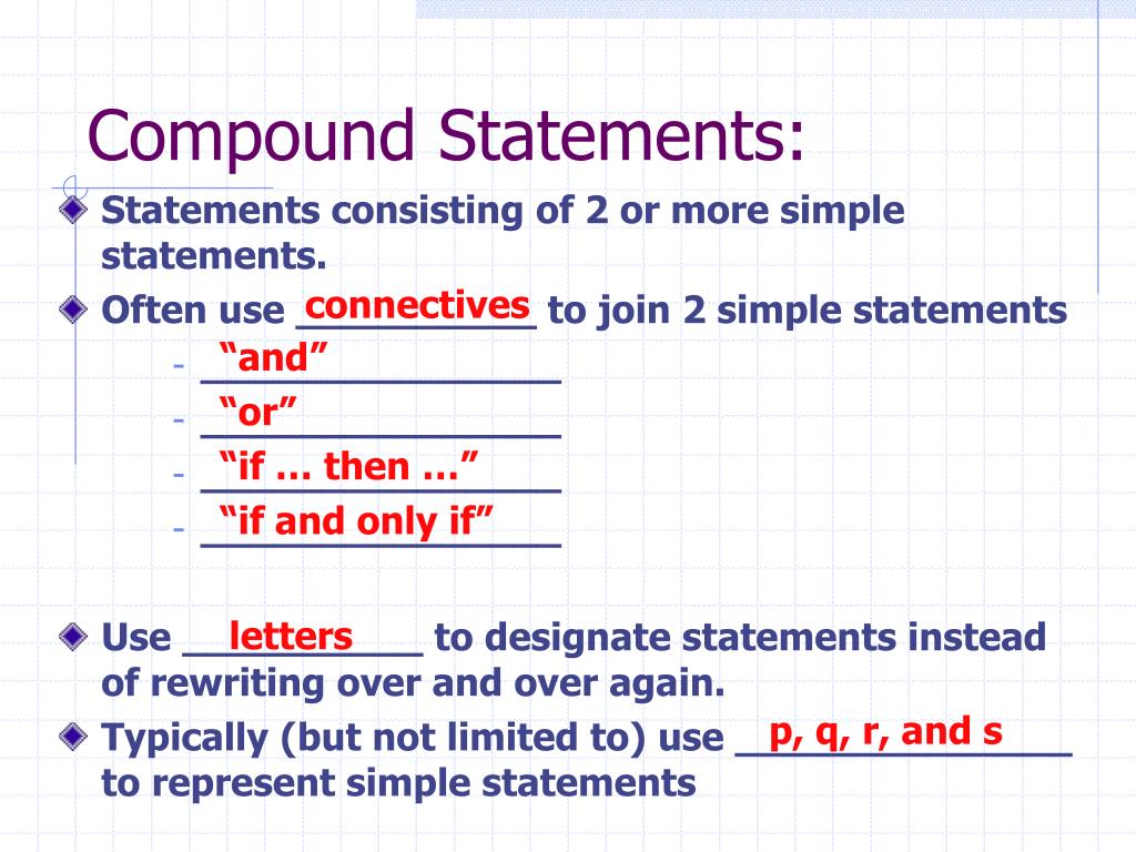 PPT 3.1 Statements and Logical Connectives PowerPoint Presentation