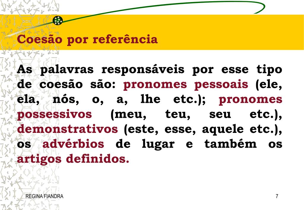PPT COESÃO TEXTUAL IARTICULAÇÃO SEMÂNTICA PowerPoint Presentation