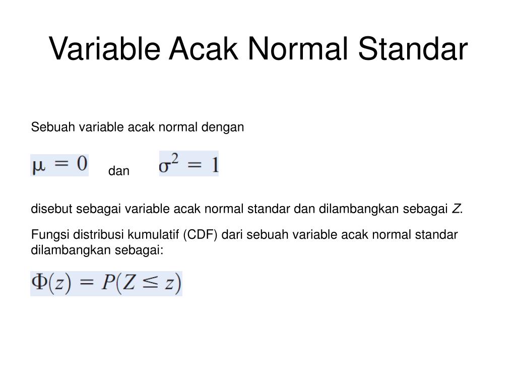 PPT Variable Acak Normal Standar PowerPoint Presentation, free