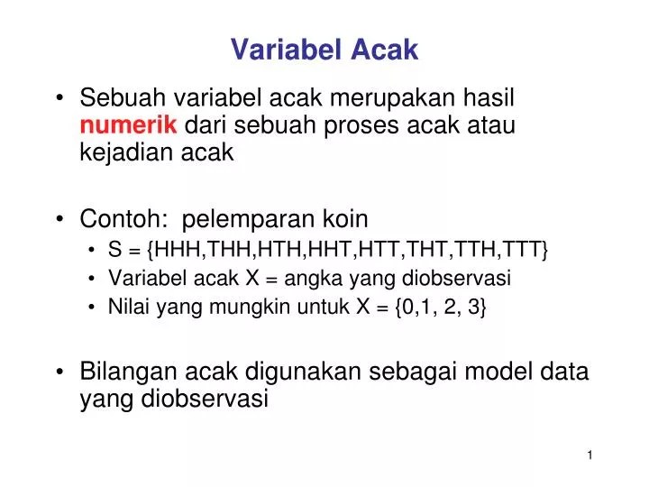 PPT Variabel Acak PowerPoint Presentation, free download ID5808044