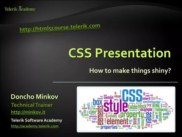 PPT CSS Presentation PowerPoint Presentation, free download ID5809403