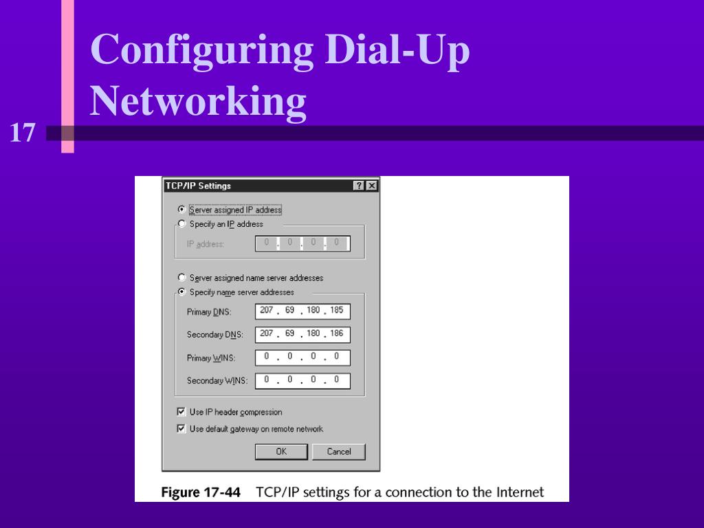 PPT Establishing Dialup Connection to the Using Windows 9x