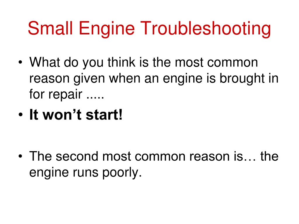 PPT - Small Engine Troubleshooting PowerPoint Presentation, free