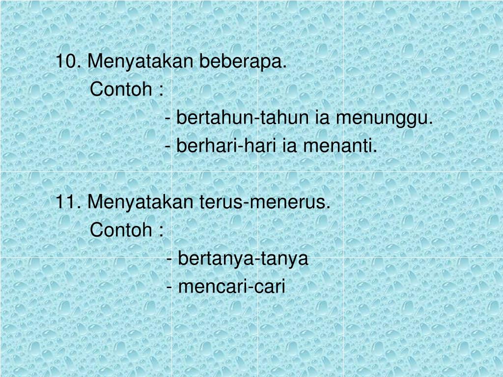 Contoh Kata Ulang Semu