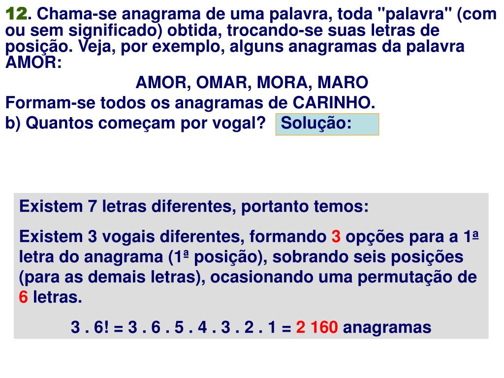 PPT Análise Combinatória PowerPoint Presentation, free download ID