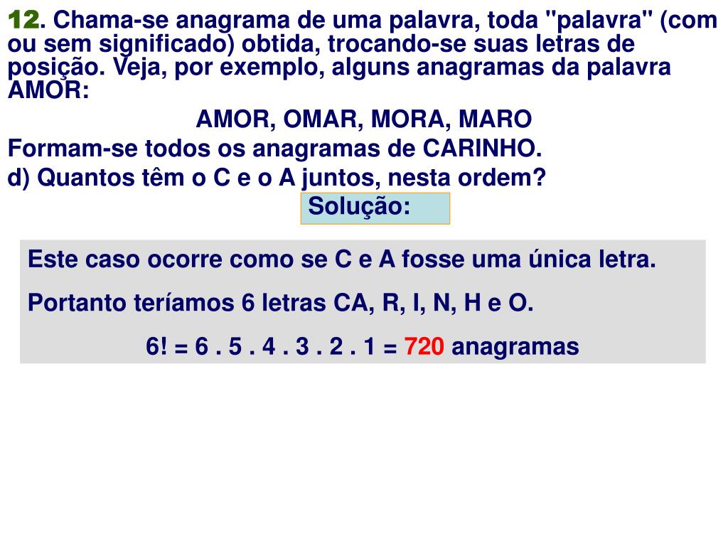 PPT Análise Combinatória PowerPoint Presentation, free download ID