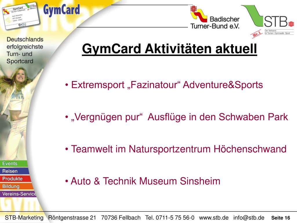 PPT Offizieller Hauptförderer der GymCard PowerPoint Presentation