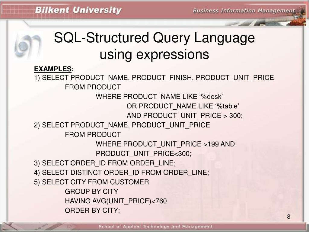 PPT SQLStructured Query Language PowerPoint Presentation, free download ID5826817