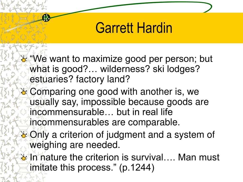 PPT Tragedy of the Commons PowerPoint Presentation, free download