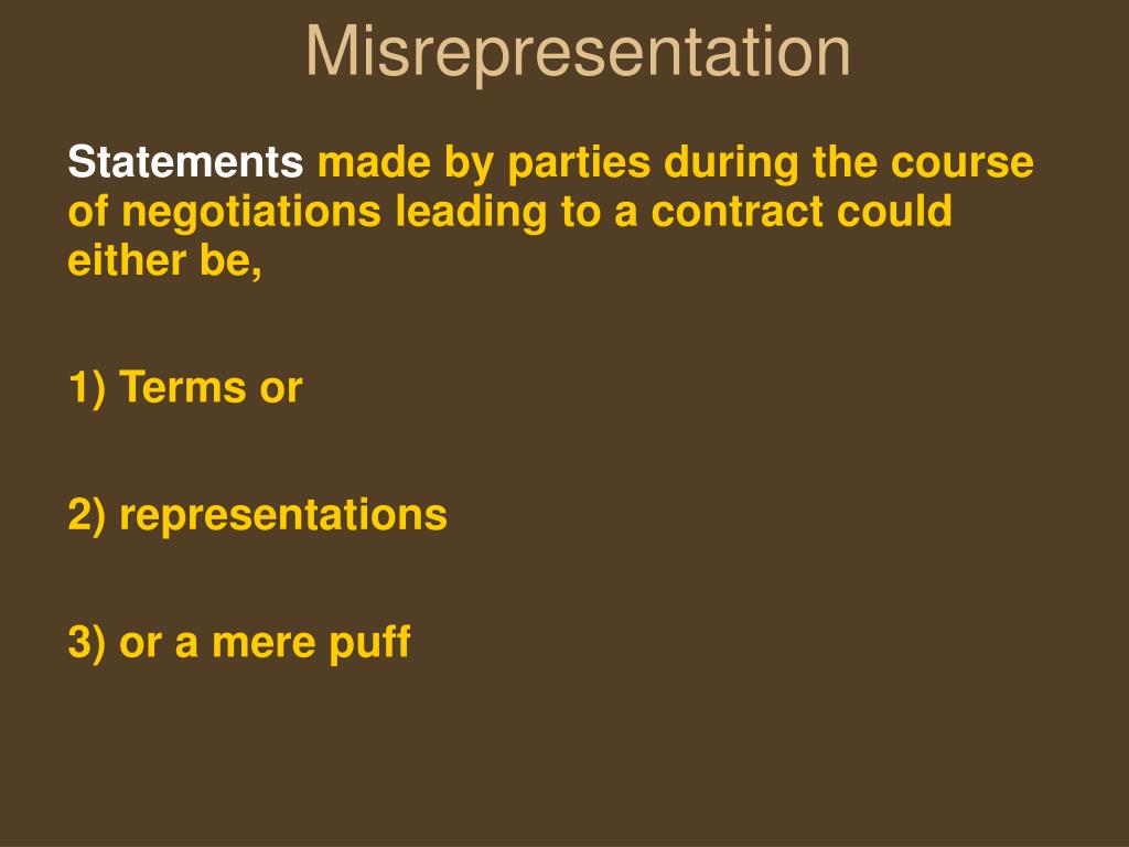 PPT Law of Contract Misrepresentation PowerPoint Presentation, free