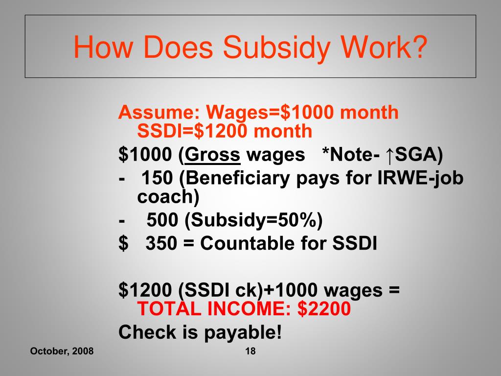 PPT Why do people going to work while receiving SSDI/SSI benefits