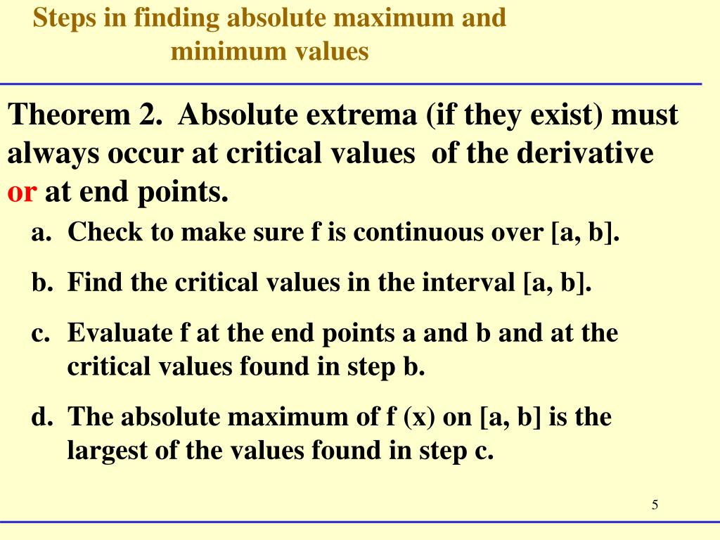 PPT §12.5 Absolute Maxima and Minima. 12.6 Optimization PowerPoint