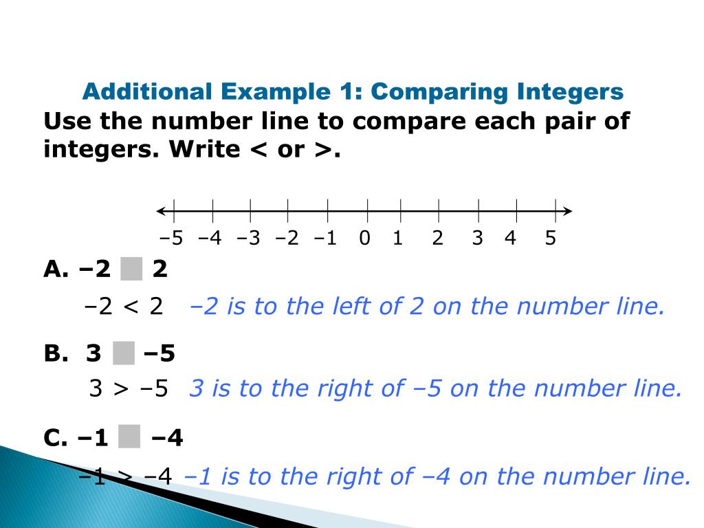 PPT - How do you Compare and Order Integers? PowerPoint Presentation