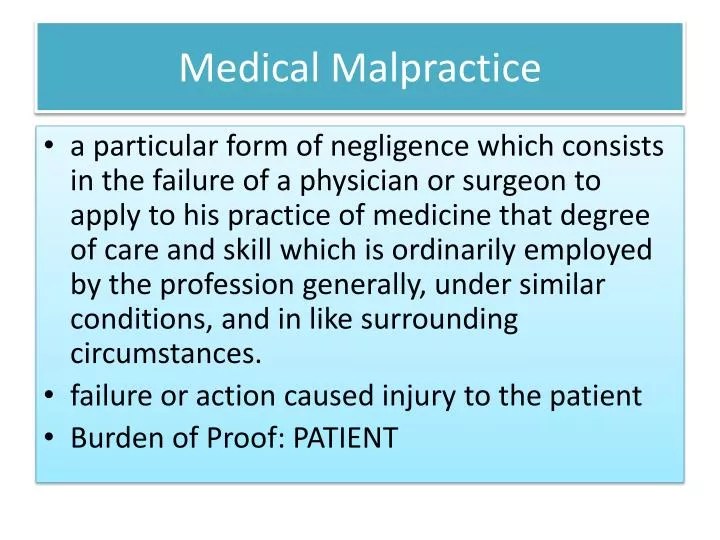PPT Medical Malpractice PowerPoint Presentation, free download ID