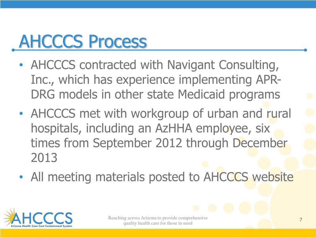PPT AHCCCS Implementation of APRDRG Payments PowerPoint Presentation
