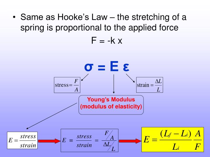 PPT Young’s Modulus an extension to Hooke’s Law PowerPoint