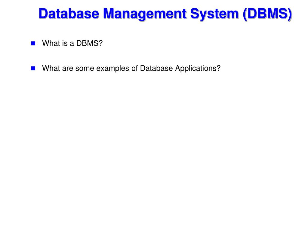 PPT Chapter 1 Introduction to DBMS & Databases PowerPoint