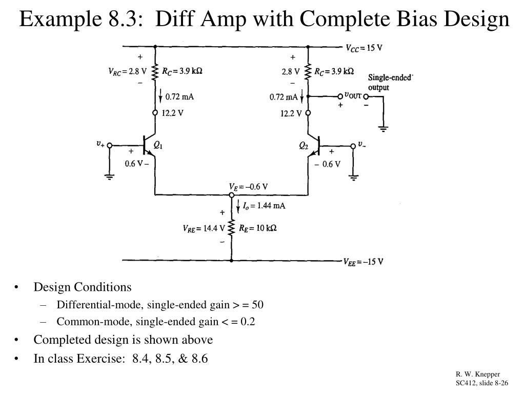PPT Differential Amplifiers (Chapter 8 in Horenstein) PowerPoint