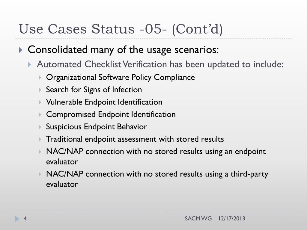 PPT Use Cases Status Report and Open Questions PowerPoint